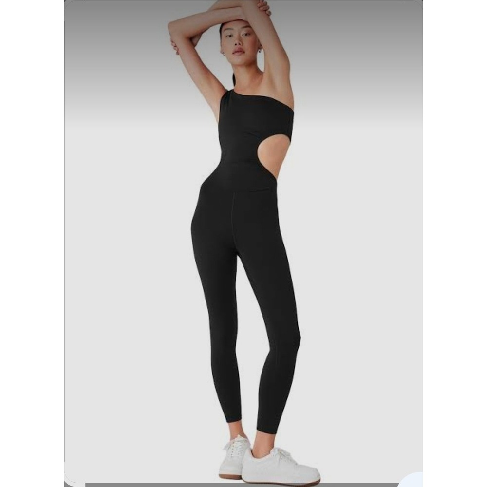 Alo Yoga Airlift 7/8 Decadent Bodysuit One Shoulder Cutout Streetfashion Y2K